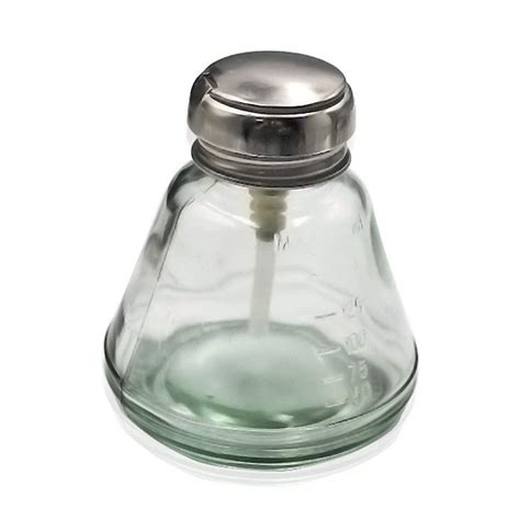 180ml Empty Glass Bottle Push Down Alcohol Pump Dispenser Liquid Bottle ...