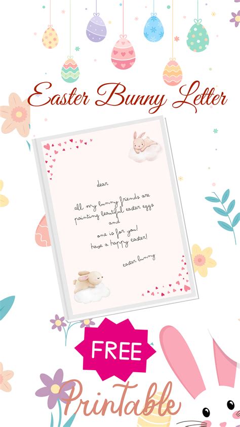 Easter Bunny Letter Free Printable