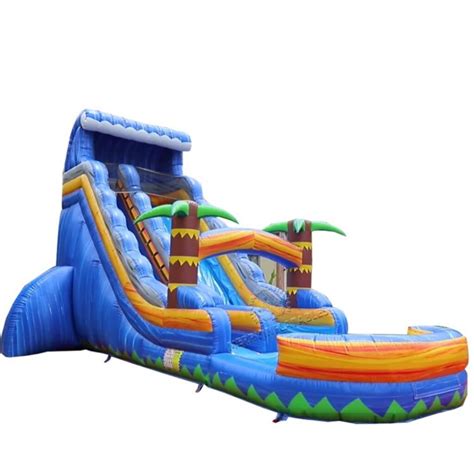 Inflatable Tropical Giant Water Slide Water Playground Water Park Giant ...