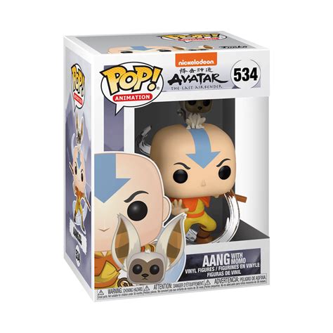 Funko Pop! Animation: Avatar - Aang with Momo – Blue Balloon Toys