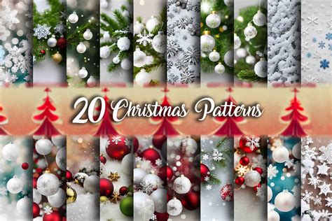 Christmas Patterns & Backgrounds Bundle By Unlimab | TheHungryJPEG