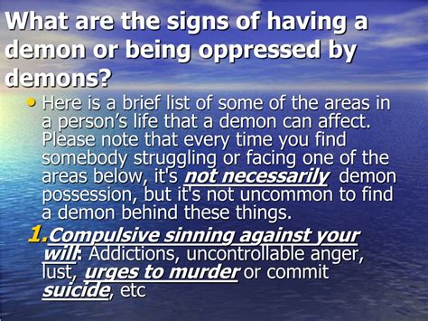 PPT - Mental Illness and Demonic Possession/Oppression PowerPoint ...