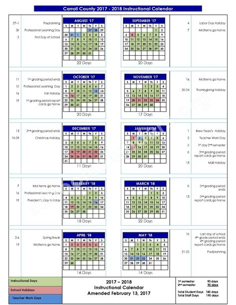 Carroll County School District Calendars – Carrollton, GA