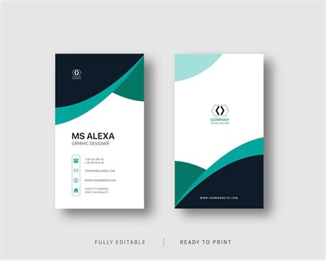 Vertical Business Card Template 的图像结果