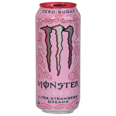 Monster Energy Ultra Strawberry Dreams Zero Sugar Energy Drink - 16 oz ...