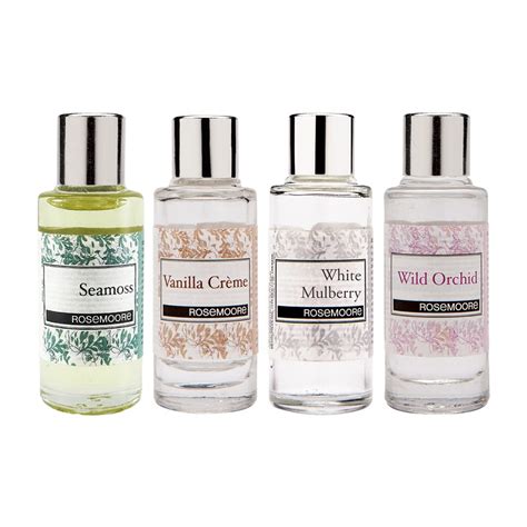 Rosemoore Home Fragrance Oil Set of 4 - Seamoss, Wild Orchid, Vanilla ...