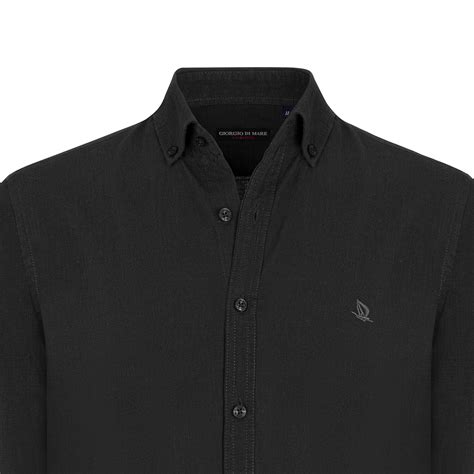 Button-Down Collar Shirt // Black (S) - Giorgio di Mare Button Ups ...