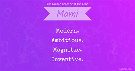 The hidden meaning of the name Mami | Namious
