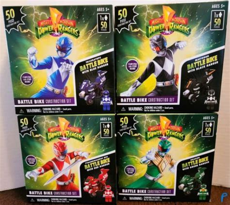 Buy Mighty Morphin Power Rangers LOT OF 4 BATTLE BIKES BLACK-RED-BLUE ...