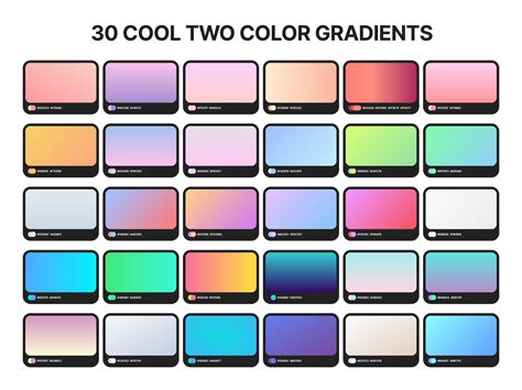 30 best gradient backgrounds. Gradient backgrounds with color codes ...