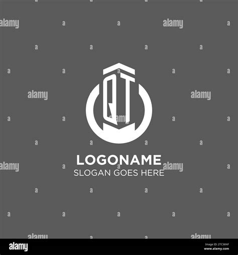 Initial QT circle round line logo, abstract company logo design ideas ...