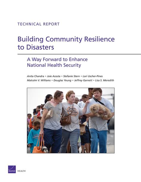 Building Community Resilience to Disasters: A Way Forward to Enhance ...