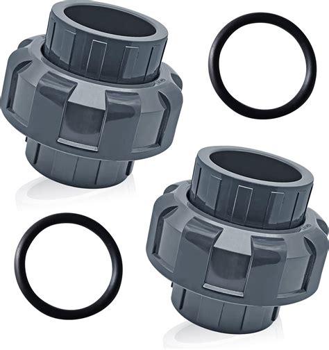 Amazon.com: 2PCS PVC Union Coupling Pipe Fitting, 1-1/2 Inch PVC Slip ...