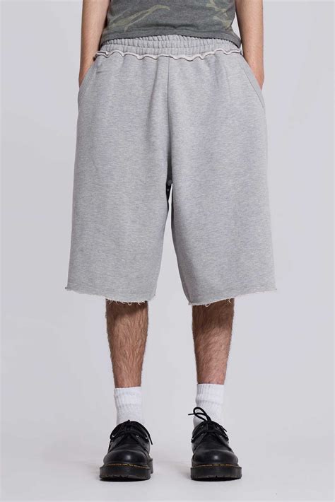 Shop Grey Marl Monster Jogger Baggy Shorts | Jaded London | Clothing