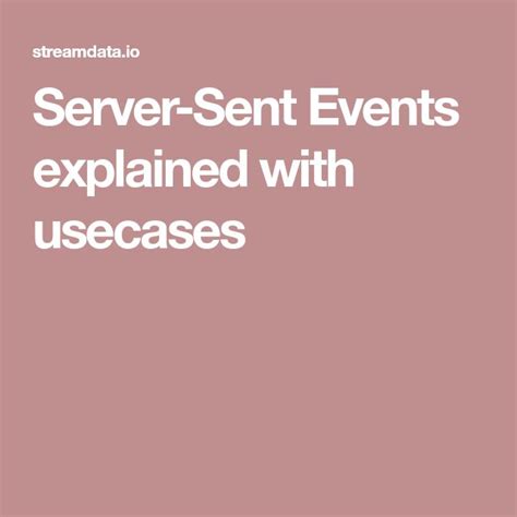 Image result for Server Sent Event Syntax