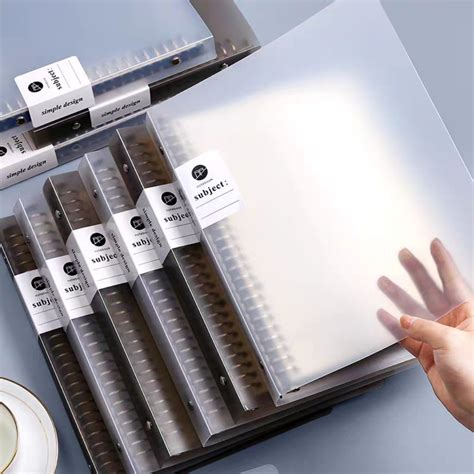 A5/B5/A4 binder transparent notebook shell 20 hole hardcover binder for ...