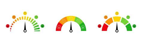 Vector customer satisfaction feedback rating meter illustration set ...