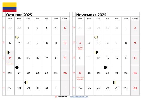 Calendario Noviembre 2025 Colombia: Festivos