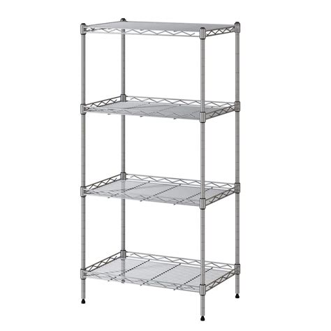 Vooneen 4 Tier Shelf Shelving Units Multipurpose Metal Modern Small ...