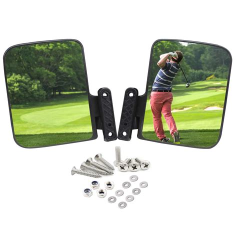 HKOO Golf Cart Folding Side View Mirrors for Club Car, EZGO, Yamaha ...
