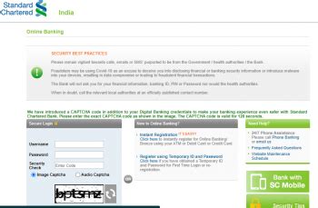 Standard Chartered Bank Netbanking Login India