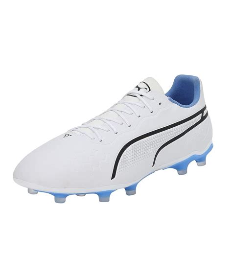 Buy Puma Unisex-Adult King PRO FG/AG White-Black-Blue Glimmer-Ultra ...