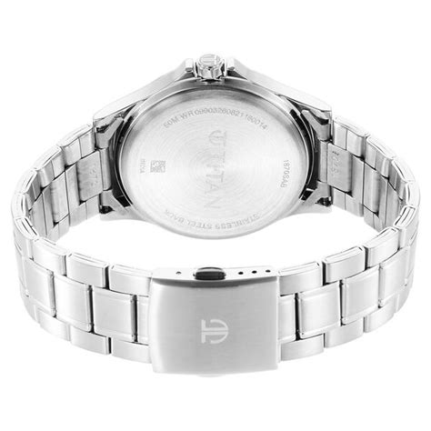 Buy Online Titan Quartz Analog Blue Dial Metal Strap Watch for Men ...