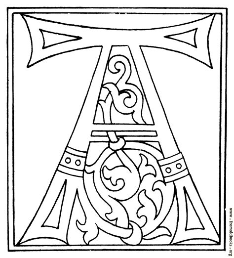 FOBO - clipart: initial letter A from late 15th century printed book