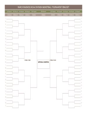 March Madness Ncaa Brackets - Fill and Sign Printable Template Online
