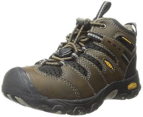 KEEN Koven Mid WP Hiking Boot (Toddler/Little Kid), Cascade Brown/Black ...