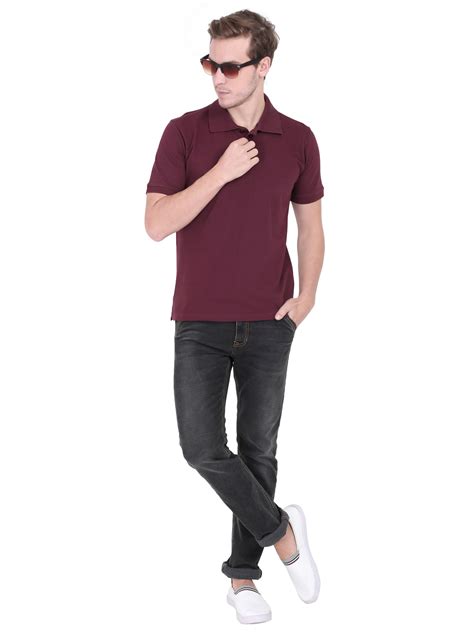 Burgundy Polo T-Shirt for Men | 100% cotton – Wolfattire