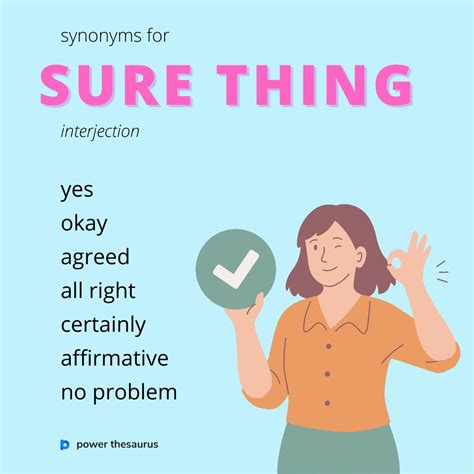 Synonyms for Sure thing | Изучать английский, Словарные слова, Изучение ...