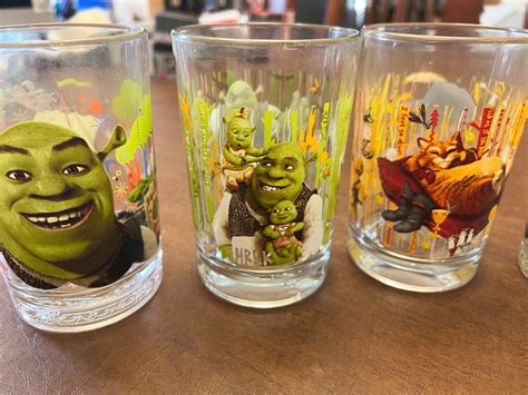 Mcdonalds Shrek Glasses set of 6 (Shrek the Third/Shrek Forever After ...