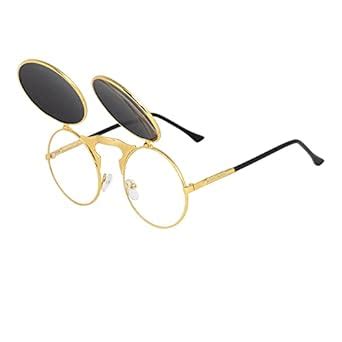 Buy The Tinted Story | Full Rim Flip-up Eyewear | Men & Women | Gold ...