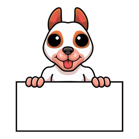 Leuke bullebak kutta cartoon met leeg teken | Premium Vector