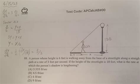 AP Calc AB Related Rates MCQ help : r/APStudents