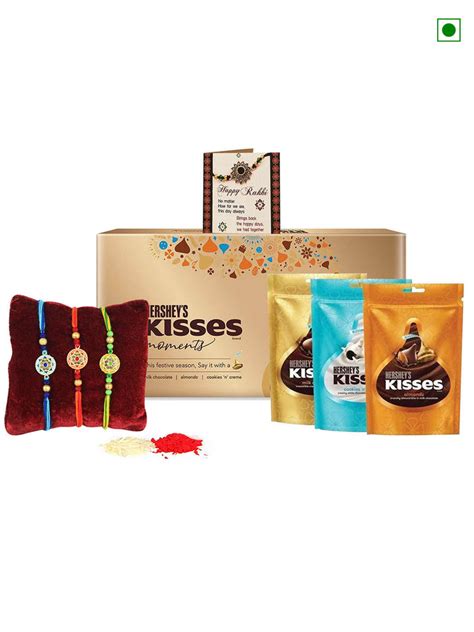 Buy | Set of 3 Stone Rakhi | Chocolate Pack | Rakhi Card & Roli Chawal ...