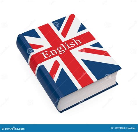 English Dictionary Book Isolated Stock Illustration - Illustration of ...