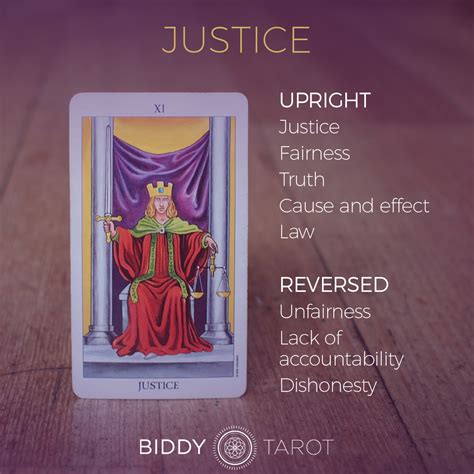 Justice Tarot Card Meanings | Biddy Tarot