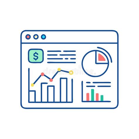 Comprehensive Business Intelligence Dashboard Icon Stock Vector ...
