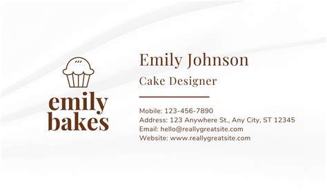 Business Cards for Bakery 的图像结果