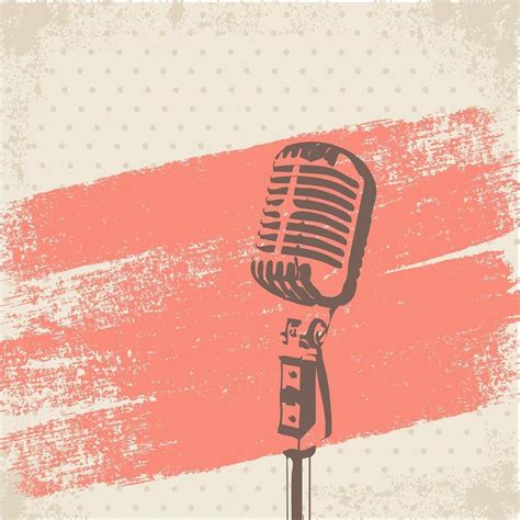 Pitaara Box Retro Microphone Brush | Peel & Stick Vinyl Wall Sticker ...