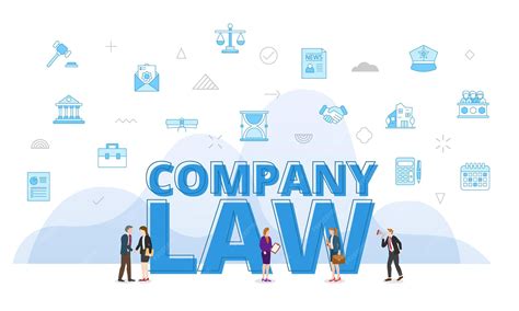 Premium Vector | Company law concept with big words and people ...