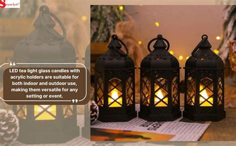 Buy Satyam Kraft 2 Pcs Flameless and Smokeless Acrylic Antique LED ...