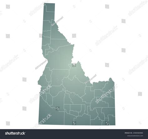 Idaho Administrative Map Counties Map Idaho Stock Illustration ...