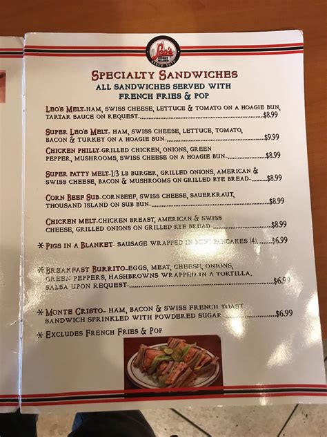 Menu at Leo's Coney Island - Flat Rock restaurant, Flat Rock