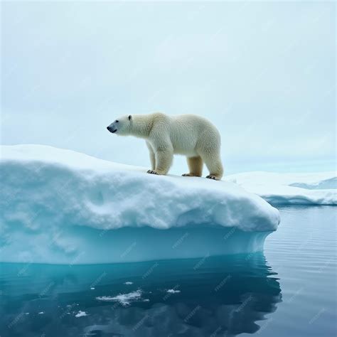 Photo of polar bear in antarctica and plastic waste garbage pollution ...