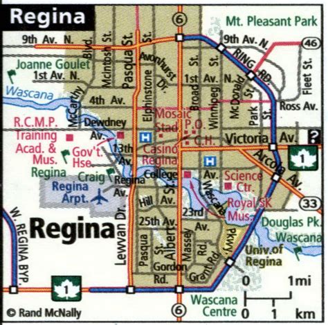 Regina city road map for truck drivers area town toll free highways region - USA