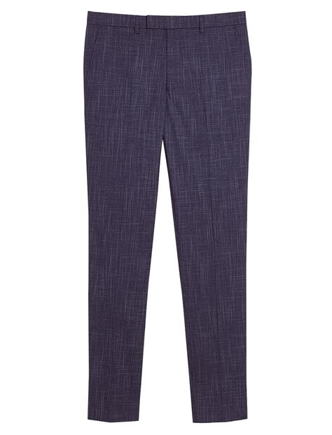 Buy Slim Fit Textured Suit Trousers at Marks & Spencer