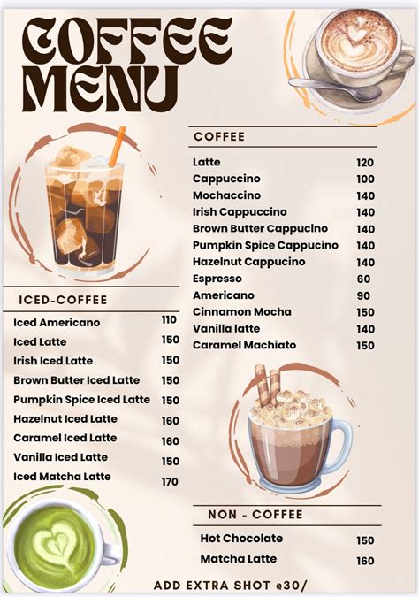 Menu at The Brown Butter cafe and bakery, Bhuntar